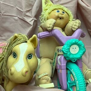Cabbage Patch Kids Doll with Horse and Tricycle - Purple and Teal